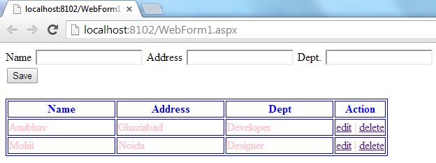 CRUD in Grid Using AngularJS
